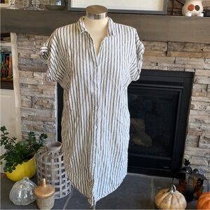 Brooks dress, Stripe button shirt dress